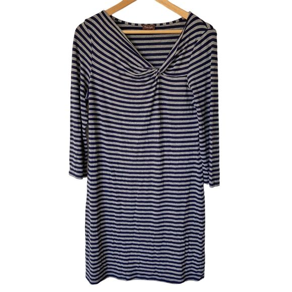 Dresses & Skirts - Phase Eight Striped Navy Grey Mini Dress/Tunic Size 12